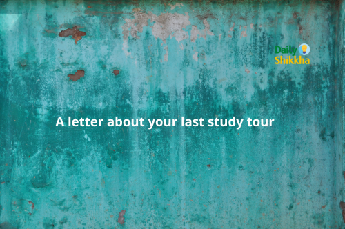 A letter about your last study tour