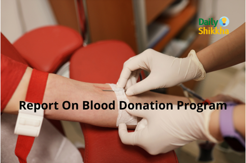 Report On Blood Donation Program