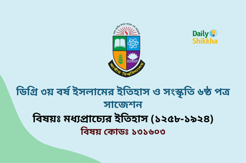 Degree 3rd Year Islamic History & Culture 6th Paper Suggestion