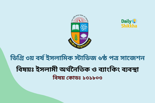 Degree 3rd Year Islamic Studies 6th Paper Suggestion